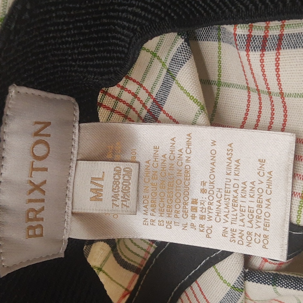 Women's Brixton Petra Packable Bucket Hat Preppy Plaid Multicolor, Fits M-L NEW - Picture 4 of 12